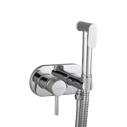 Змішувач вбудований з гігієнічним душем Globus Lux Niagara GLN-2-106 Chrome 30412 - фото 1
