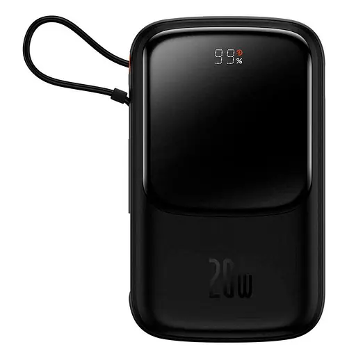 Портативна батарея Baseus PPQD040001 Qpow Pro 20000 mAh з вбудованим кабелем iPhone - фото 3