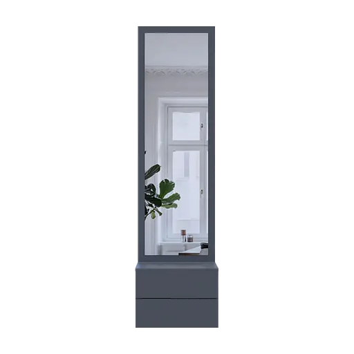 Тумба с зеркалом Doros Сола Графит ДСП / зеркало 45х40х168.6 (44900342) - фото 3
