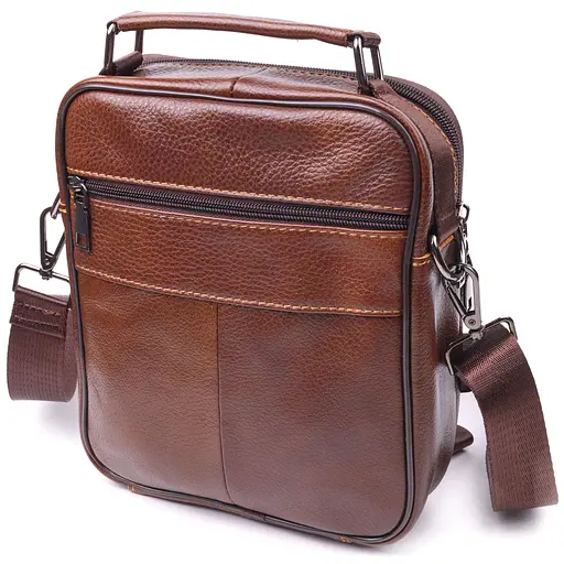 Кожаная сумка мужская Vintage 20х23х7 см sum0022396 - фото 2