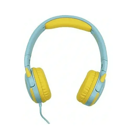 Наушники Celebrat детские проводные A25 3.5 мм складные голубо-желтые - фото 4