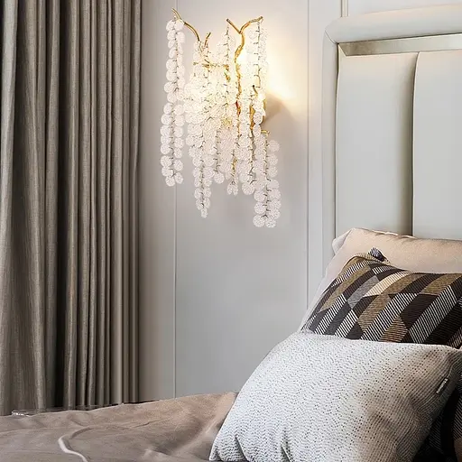 Бра в золоті з матовими монетками Line F W 105B/3 GD - фото 7