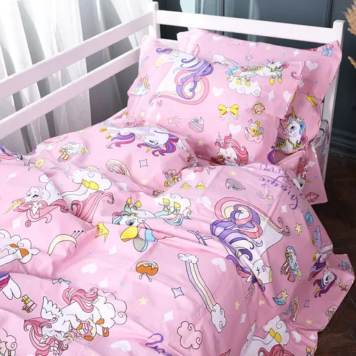 Комплект постільної білизни Mirson бязь Kids Time Unicorn kids 110х140 см (2200011569741)