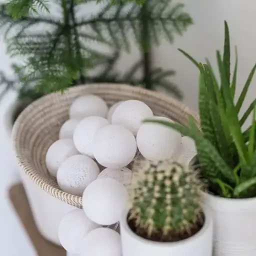 Гирлянда-ночник хлопковые фонарики CBL Белая 20 шт., 3.7 м - фото 3