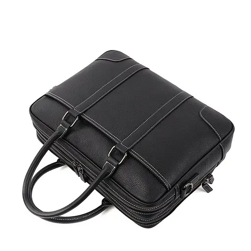 Шкіряна сумка для ноутбука John McDee 40.5х10х29 см sum0025424 - фото 7