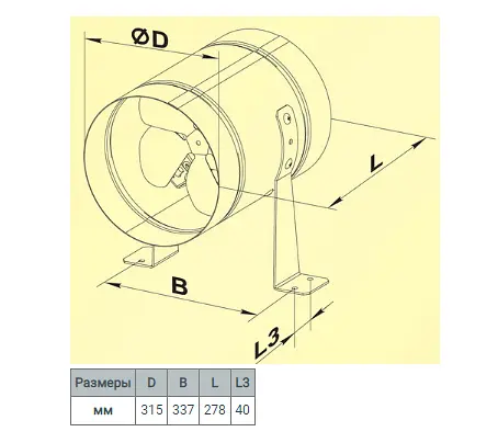 Осевой вентилятор Домовент ВКОМц 315 - фото 2