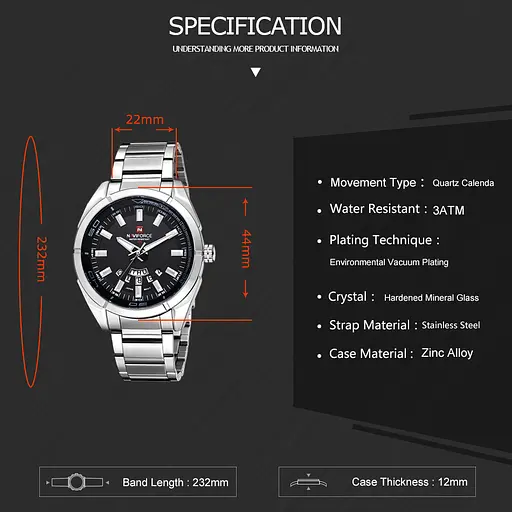 Годинник Naviforce Rocket BlackDial - фото 9