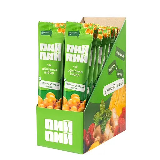 Концентрат напою Пий пий «Чай Обліпиха імбир» пастеризований - фото 3