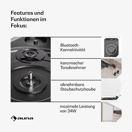 Програвач вінілу TT-Play 2x10W BT RCA-Out (10045082) - фото 5