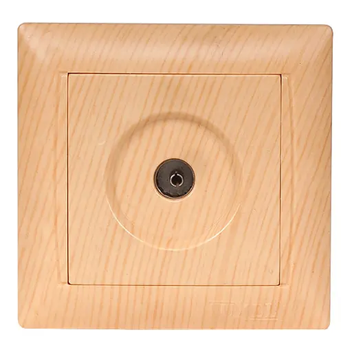 Розетка телевизионная Primera 3809 сосна (LUXEL) - фото 1