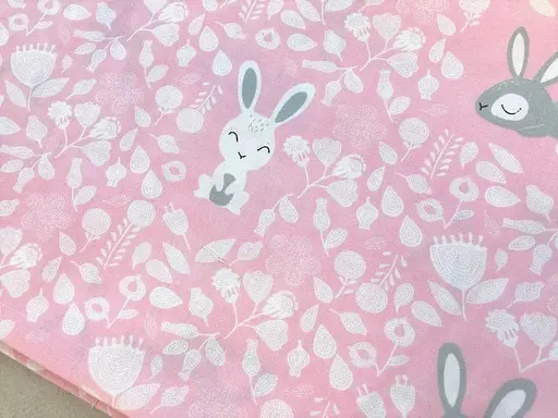 Хлопковая пеленка Moontime 100х80см "Кролики на розовом" - фото 2