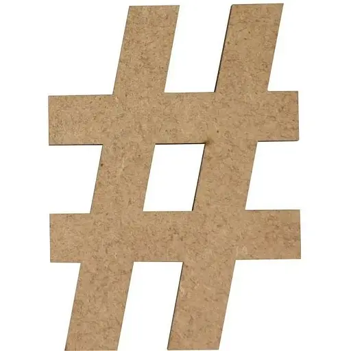 Заготовка Rosa Talent знак # МДФ висота 10 см 5 шт