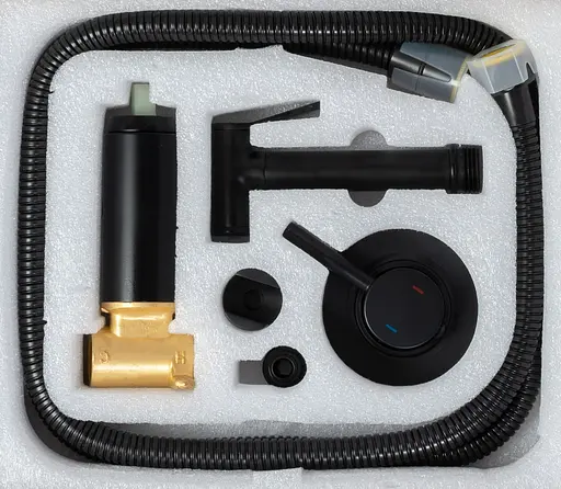 Набор гигиенического душа скрытого монтажа Rea Loop black черный REA-B8978, Черный матовый - фото 6