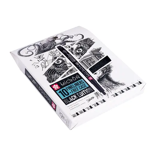 Набір лінерів Pigma Micron Black Edition 10 шт.(003-12) Чорний Sakura - фото 5