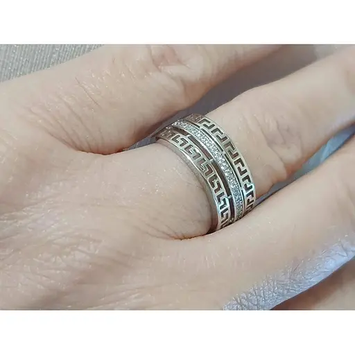 Срібне кільце Silvex 925 з фіанітами. К2Ф/461 17,4 - фото 2