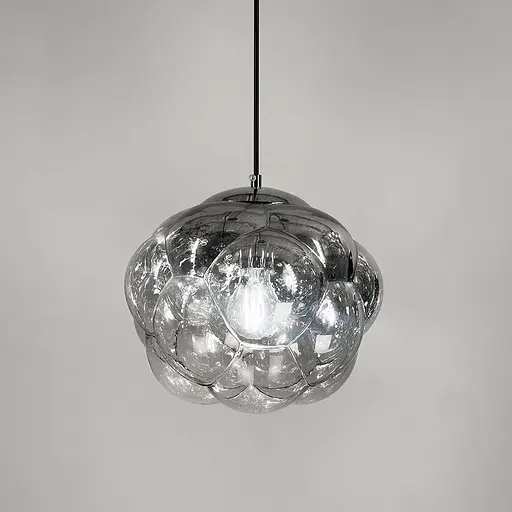 Подвес с фактурным стеклянным плафоном в цвете хром | Line F | Арт. 0619/1 Chrome - фото 5