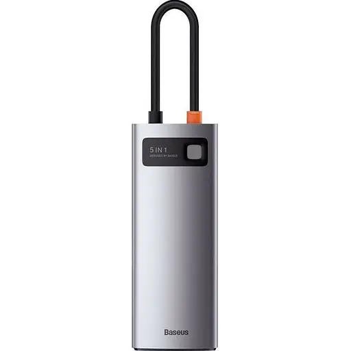 USB-хаб Baseus Metal Gleam Series 5-in-1 Multifunctional Type-C Hub Space Gray (CAHUB-CX0G) [72630] - фото 4