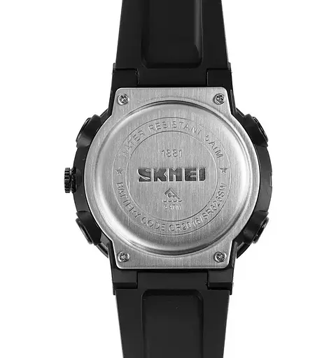 Чоловічий спортивний годинник Skmei 1881 (Чорний з білим) - фото 9
