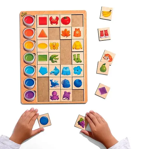 Дерев'яна розвиваюча гра-сортер "Асоціації - кольори 3" Ubee ПСД268