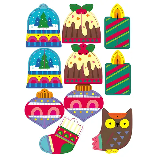 Адвент-календарь "Праздничные украшения" АРТ19514У от "Ранок" - шаблоны для создания новогодних игрушек - фото 4