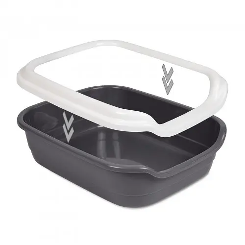 Туалет Природа Comfort L для кошек 49х39х15 см (серый) - фото 3