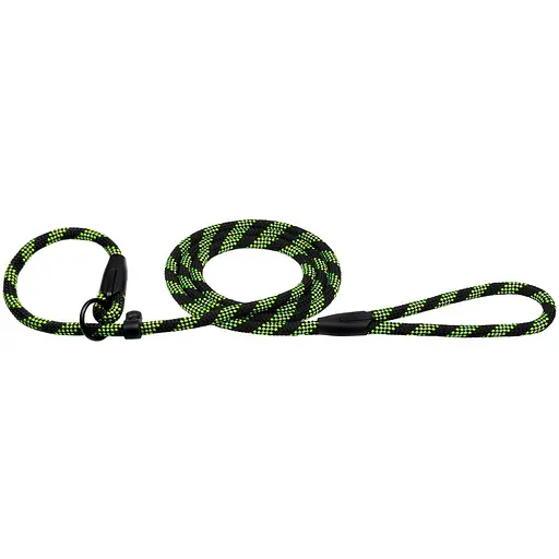 Поводок-удавка для собак Barksi Active (длина 183 см диаметр 12 мм) черно-салатовый - фото 2