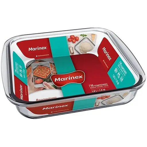 Деко квадратне Marinex з жароміцного скла квадратне 1.8 л (6222)