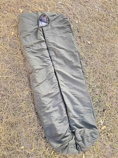 Зимний спальный мешок на флисе до -35С (Оливковый)