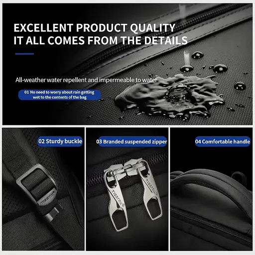 Рюкзак Tigernu T-B9600 15. 6" серый - фото 2