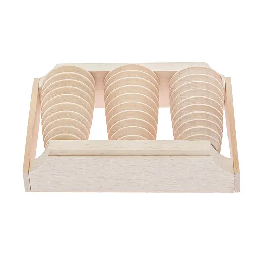 Масажер для стоп дерев'яний для профілактики плоскостопості та рефлекторного масажу на 3 ролики на одну ногу, Woodly 87038 - фото 2