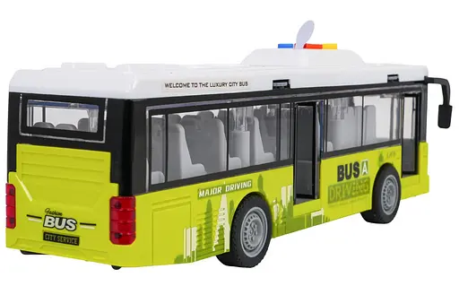 Интерактивный детский автобус Ramiz 1:16 со светом и звуком зеленый - фото 4