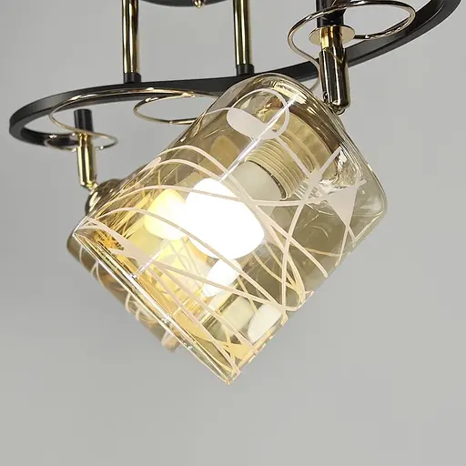 Коричневая люстра на 2 плафона с регулировкой в ​​корпусе 46 см Ст. 7182/2A CF+FGD | Line F - фото 4