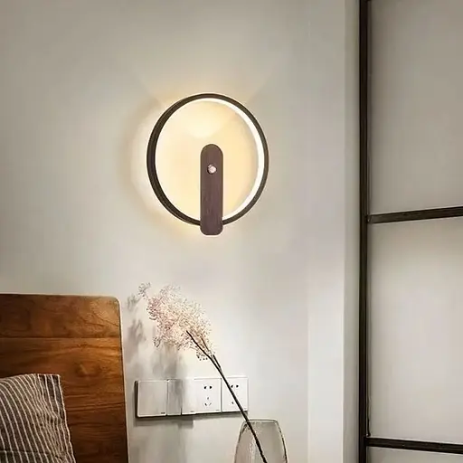 Бра в черном корпусе со светодиодным кольцом Ø 23,5 см Line F Арт. W788/2 BK - фото 4