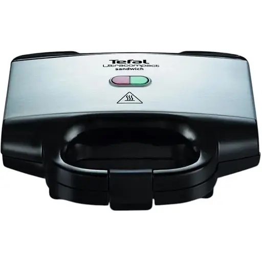 Сендвічмейкер Tefal Ultracompact 700Вт, 1 пластина-гриль, корпус-пластик, чорно-сріблястий - фото 2