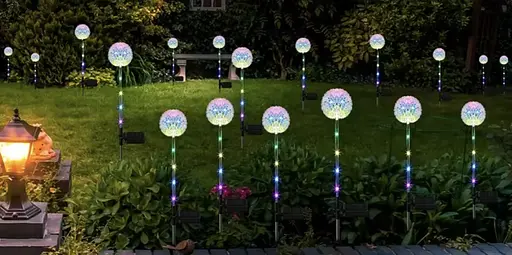 Светильник на солнечных батареях цветок лука уличный 2 шт - фото 7