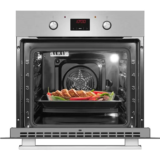Духовка электрическая Hansa 60 см 62 л A гриль эмаль легкого очищения нержавеющая сталь - фото 3