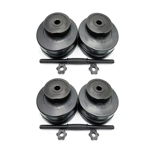 Гантелі складальні композитні в пластиковій оболонці Rock Pro 2 шт по 23 кг NE-PL-G-023-2 - фото 2