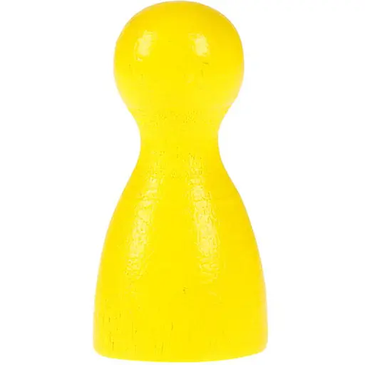 Аксесуар Фішка дерев'яна жовта для настільних ігор 2.5 см поштучно (Р00509) - фото 1