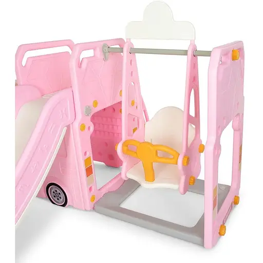 Детский игровой комплекс 2 в 1 Bambi WM19090-8 горка, качели, баскетбол - фото 8
