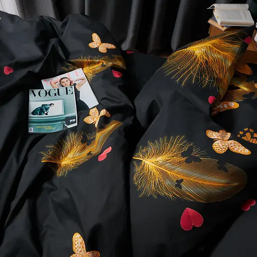 Комплект постельного белья Moon&Star Микросатин Premium Golden Flutter King Size 220x240 наволочки 2х40х60 - фото 6