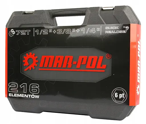 Набір інструментів Mar-Pol M582221 CrV 216 ел. - фото 2