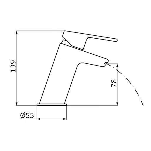 Змішувач для умивальника GRB Winner 44521440 Хром - фото 2