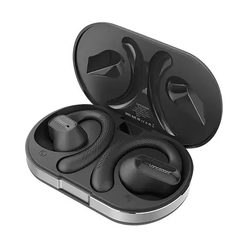 Бездротові спортивні bluetooth навушники Langsdom TS05 Open-Ear з спрямованим звуком і мікрофоном Black - фото 3