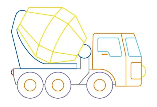 Розмальовка з підказкою. Великі машини - фото 3