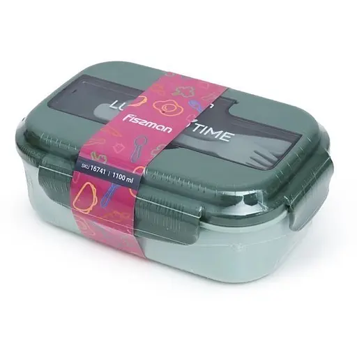 Ланч-бокс Fissman с тремя отделением 21.5х15х8 см зеленый (16741) - фото 2