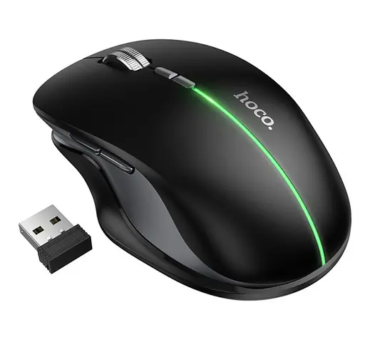 Компьютерная мышь Hoco GM40 Dixon RGB Dual-Mode Wireless Mouse(Rechargeable version) Черный - фото 1