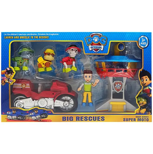 Набір героїв «Щенячий патруль» PB9905(Red) фігурки з аксесуарами