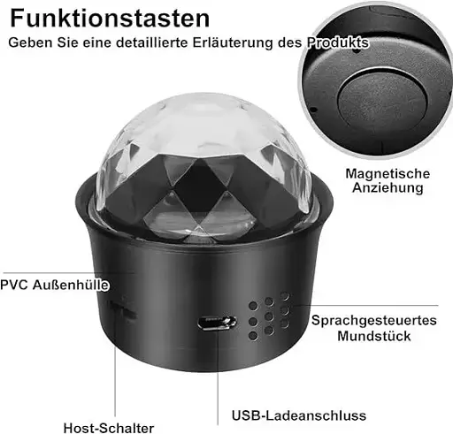 Міні-диско-куля 5 В - фото 3