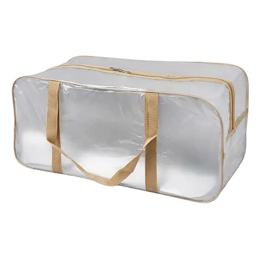 Набор матовых сумок в роддом: размер М 40х25х20 см + размер L 50х25х30 см (бежевые) - фото 2