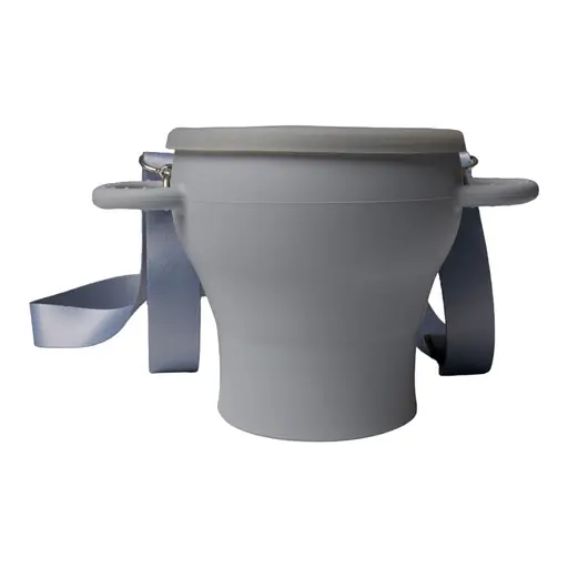 Безопасная пищевая силиконовая складная чашка oldbro 450 мл Grey - фото 1